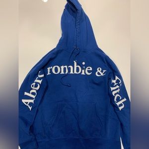 Abercrombie & Fitch Blue Graphic Boyfriend Hoodie (Size S Oversized)